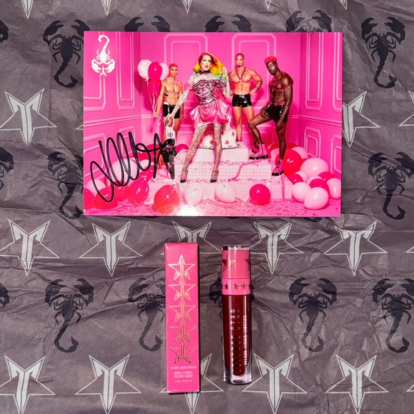 Jeffree Star Other - Jeffree Star signed post card and NEW Velour Liquid Lipstick
